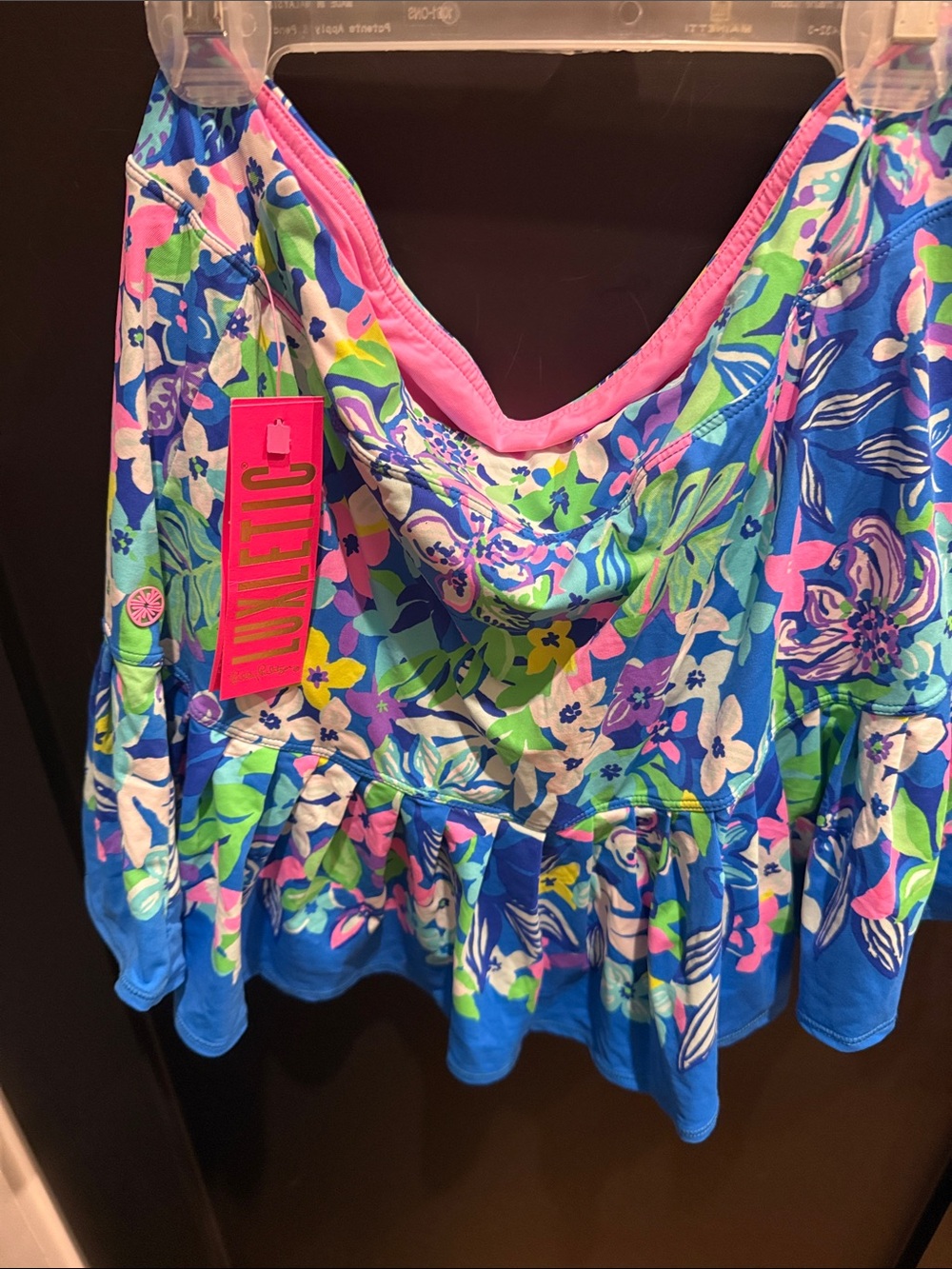 Lilly Pulitzer Blue Pink Green Floral Skort